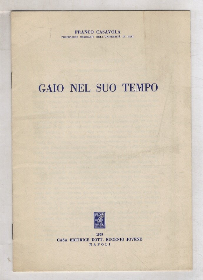 Gaio nel suo tempo.