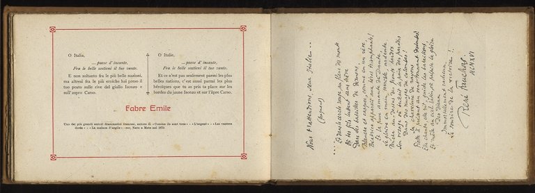 Gallia Italiae Novae salutem. MCMXVI. Pensieri autografi di illustri personalità …