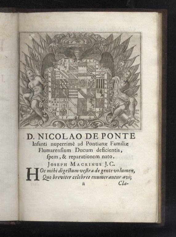 Gentis Pontianae origo, et series a Josepho Macrino J.C. neapolitano …
