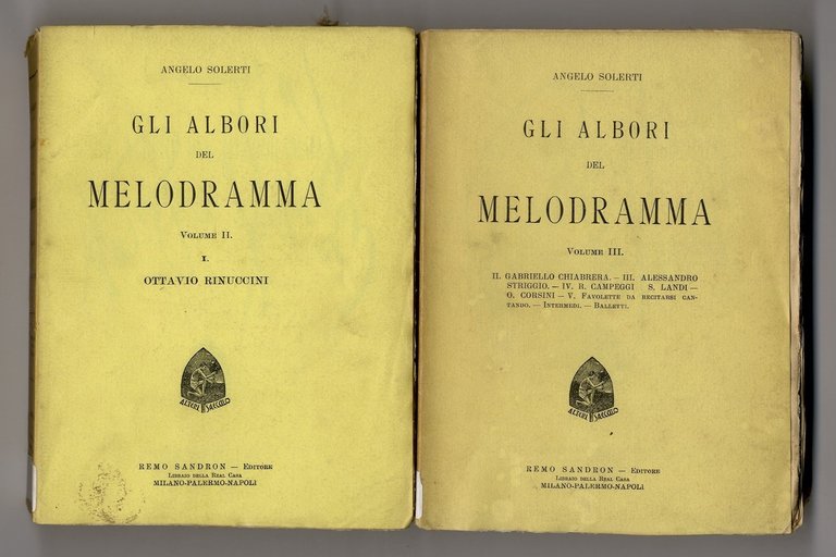 Gli albori del melodramma. Volume I: introduzione [- volume II: …