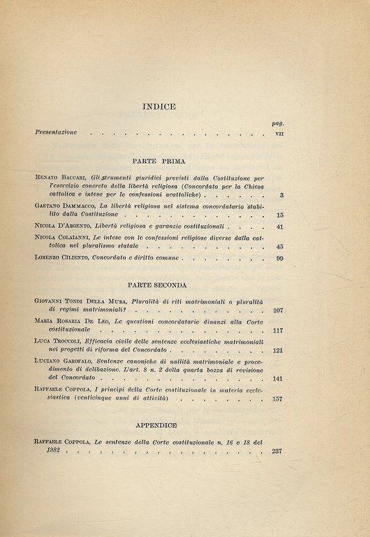 Gli strumenti costituzionali per l'esercizio della libertà religiosa.
