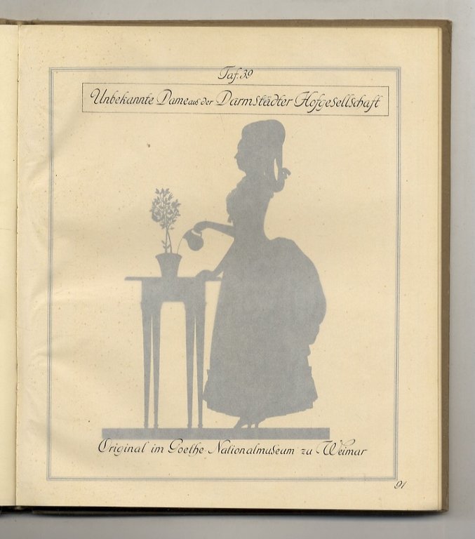 Goethezeit (Die) in Silhouetten. 74 Silhouetten in ganzer Figur vornehmlich …