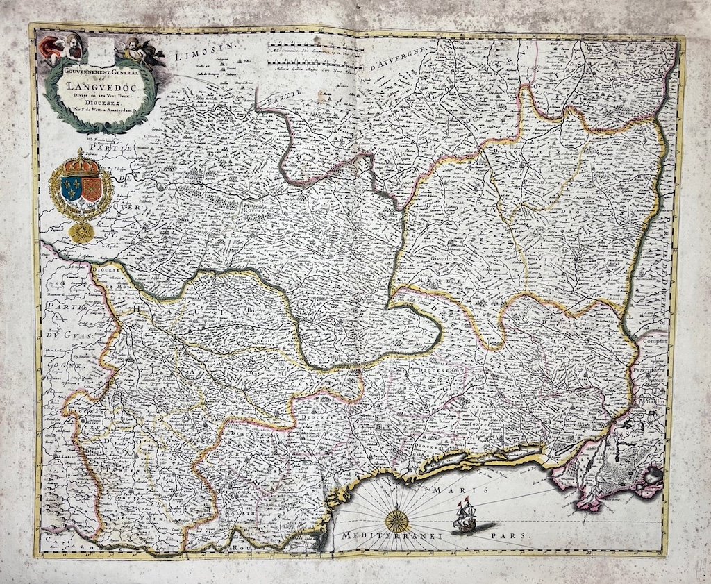 Gouvernement général du Languedoc. Divisé en ses Vint Deux Diocesez.