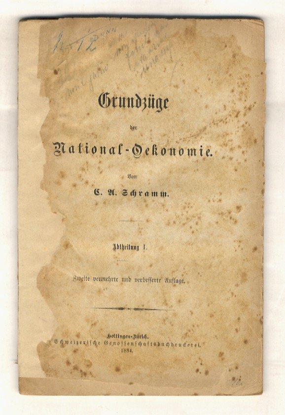 Grundzüge der National-Oekonomie.