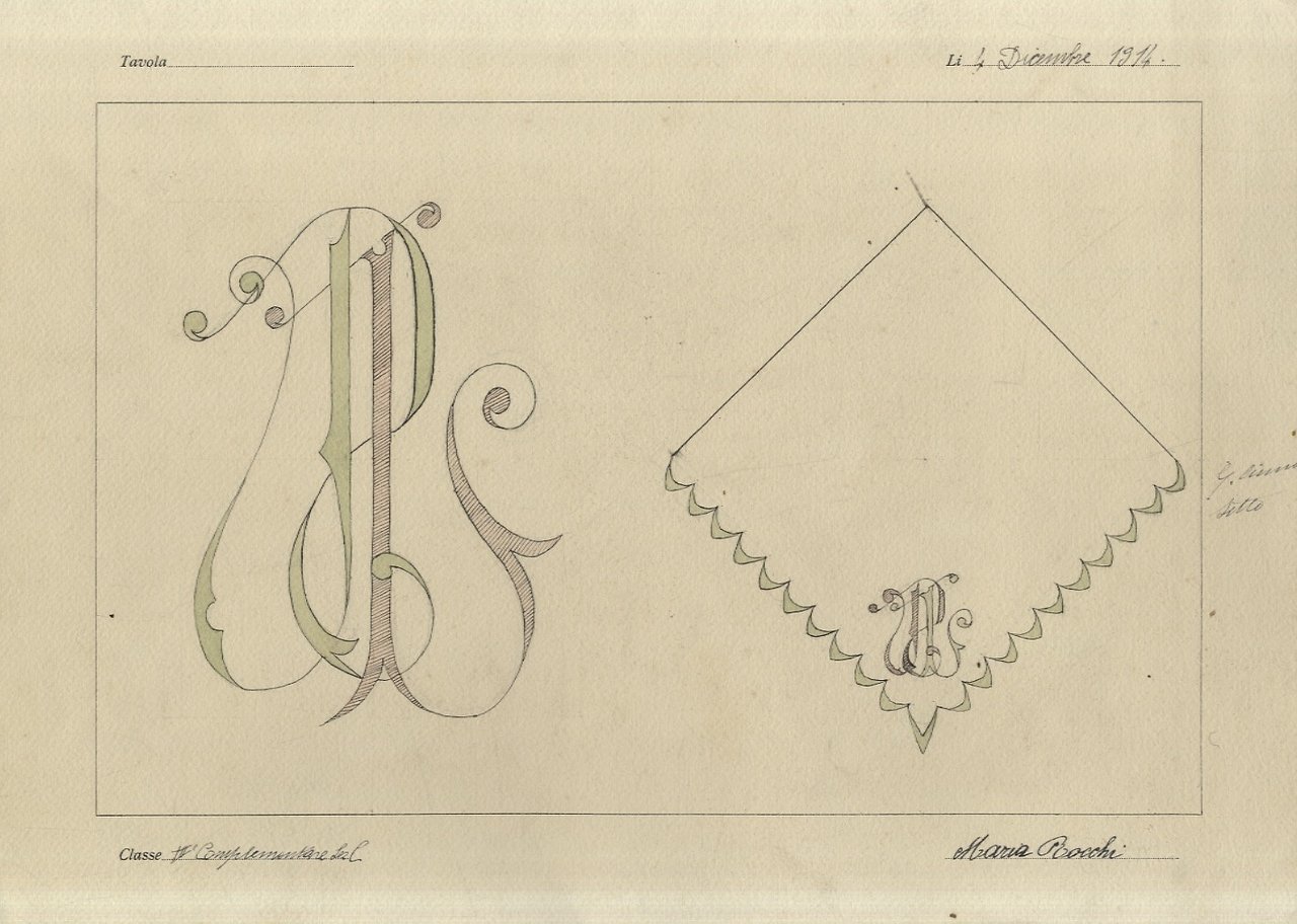 Gruppo di 10 disegni per ricamo a soggetto floreale od …