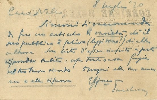 Gruppo di 3 lettere + 1 cartolina postale, tutti manoscritti, …