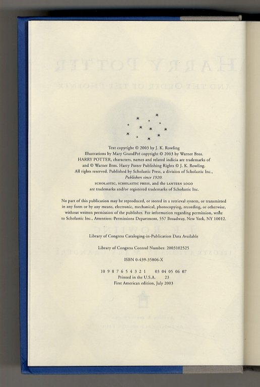 Harry Potter and the Order of the Phoenix. [.] Illustrations …