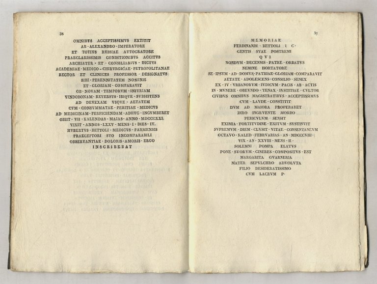 Huberti Antonii Bettoli Parmensis philosophiae et medicinae doctoris consilii protomedicati …