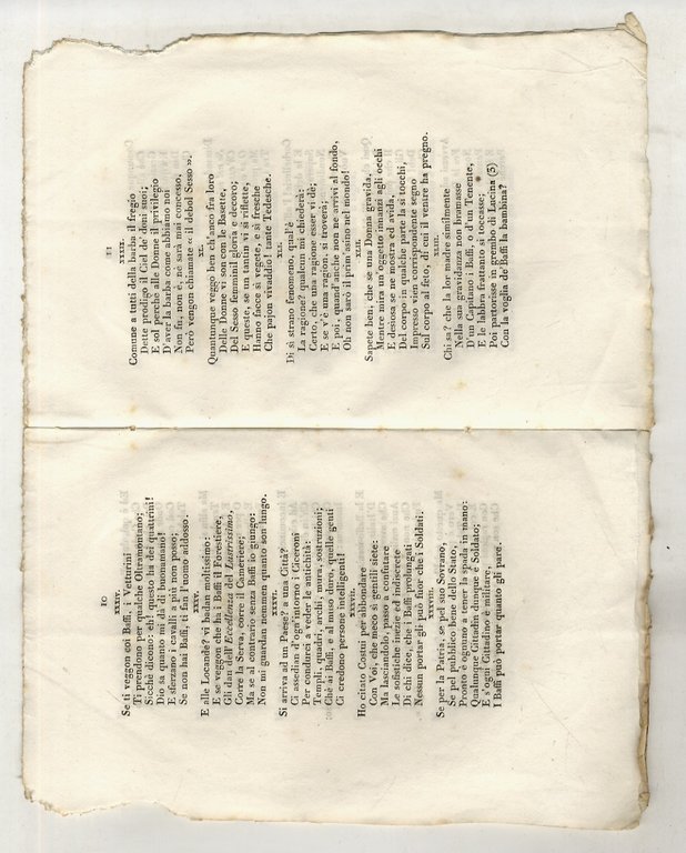 I baffi. Del dottore Antonio Guadagnoli d'Arezzo. Sestine.