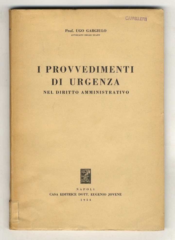 I provvedimenti d'urgenza nel diritto amministrativo.