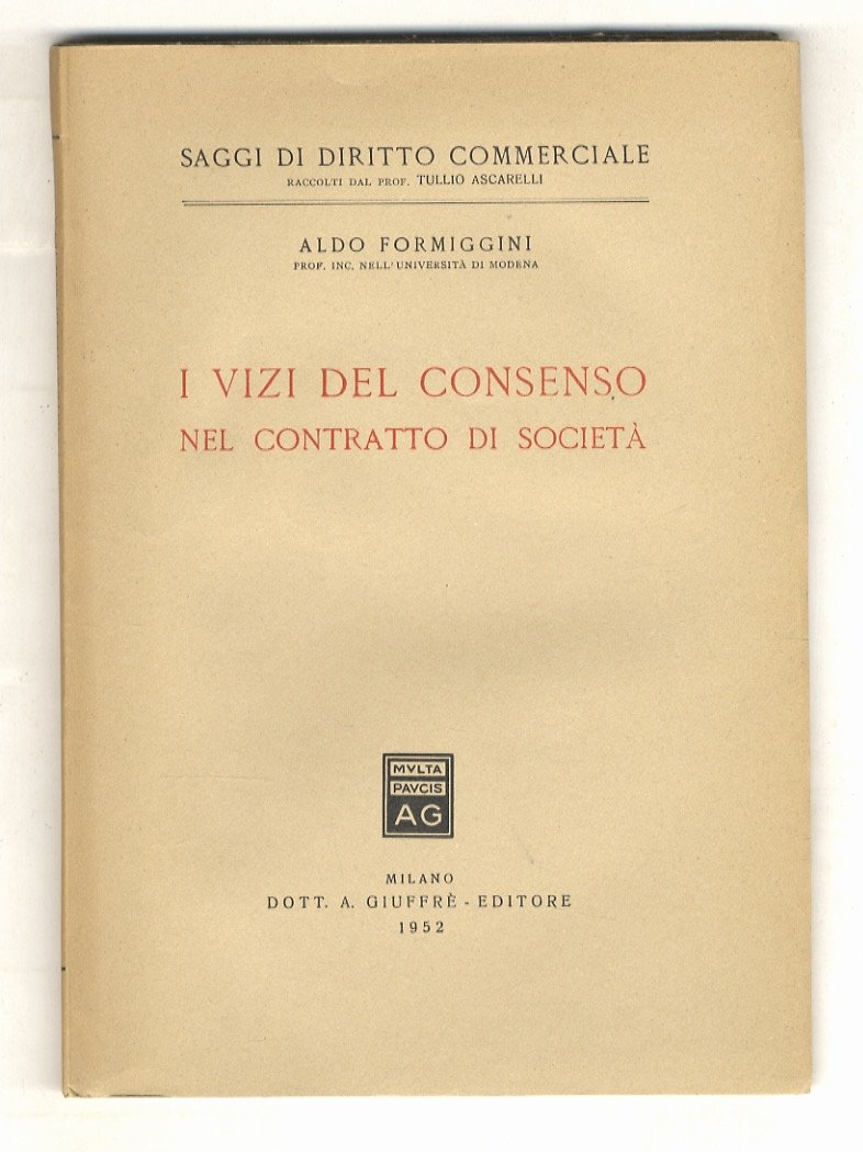 I vizi del consenso nel contratto di società.