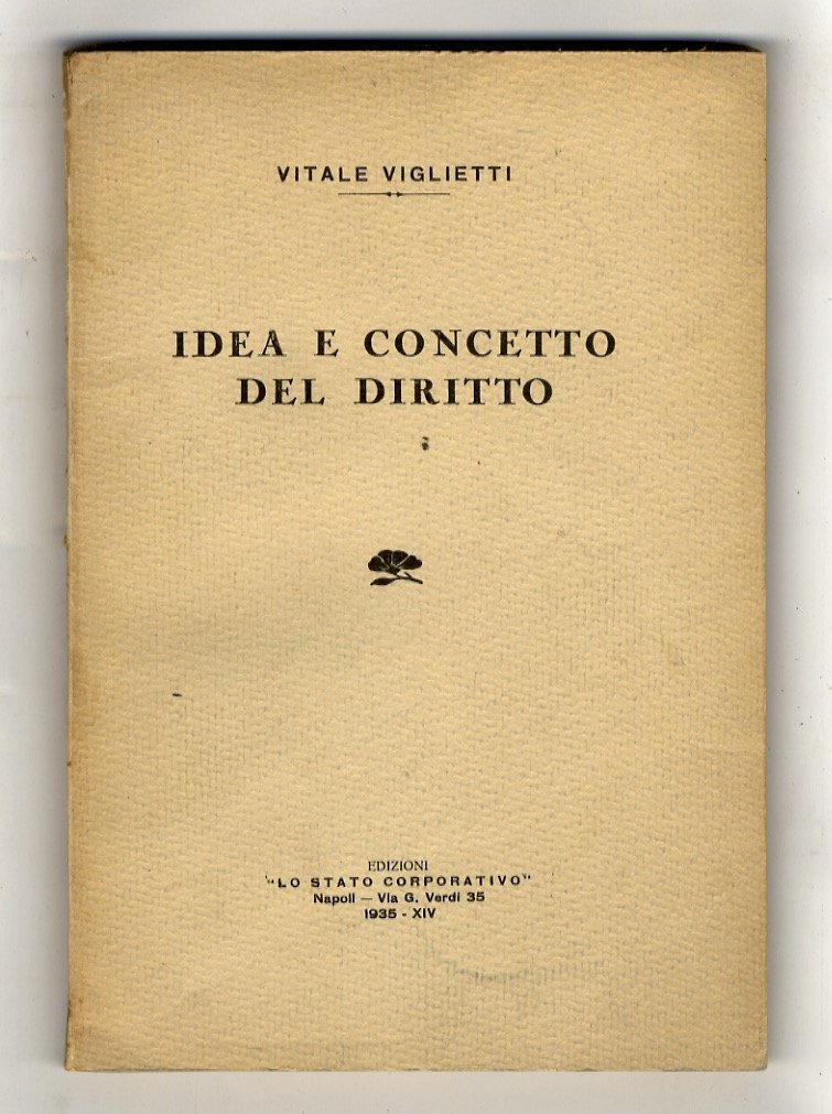 Idea e concetto del diritto.