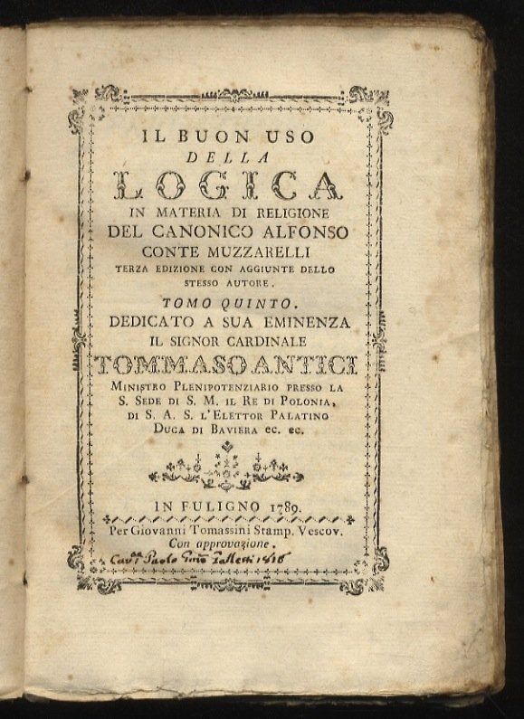 Il buon uso della logica in materia di religione del …