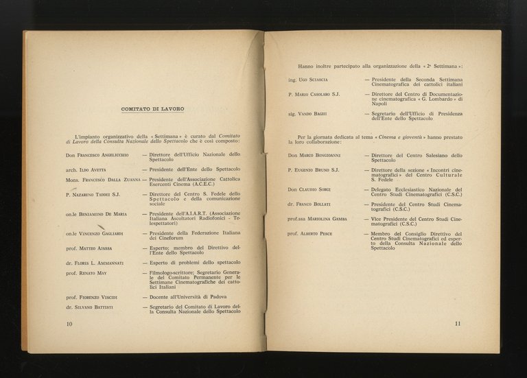 Il cinema per l'uomo. Atti ufficiali della II Settimana cinematografica …