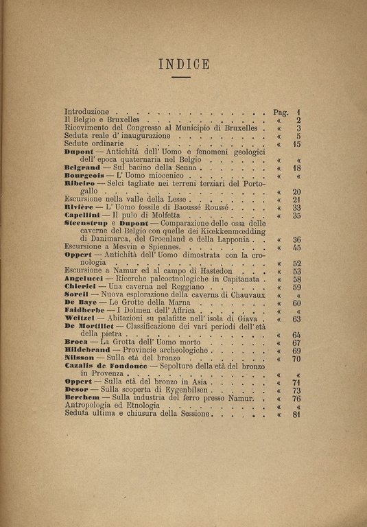 Il Congresso Internazionale di antropologia ed archeologia preistoriche. Sesta sessione …