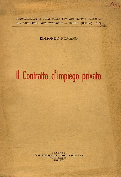 Il contratto d'impiego privato.