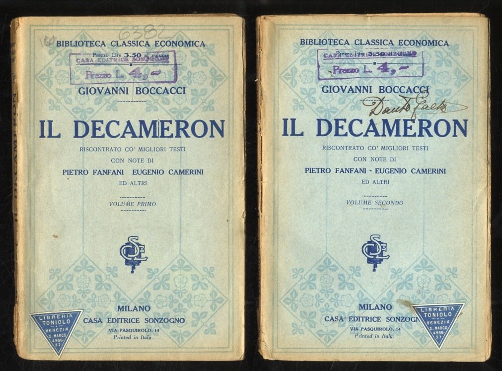 Il Decameron. Riscontrato co' migliori testi, con note di P. …