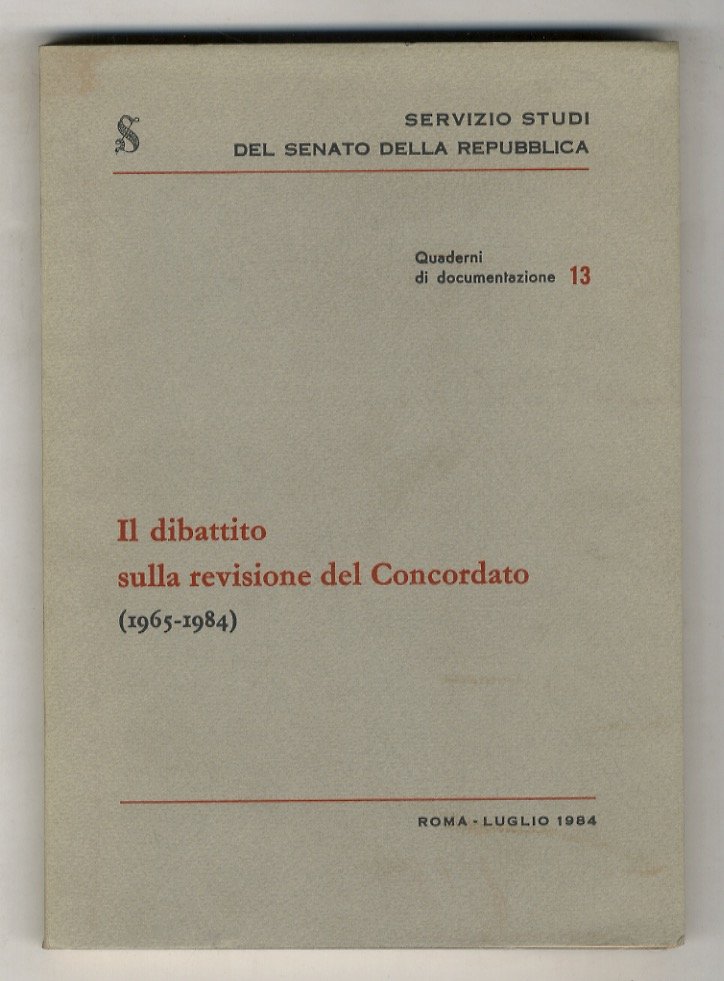 Il dibattito sulla revisione del Concordato (1965-1984).