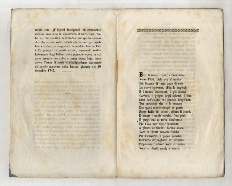 Il Dieci Decembre. Carme.