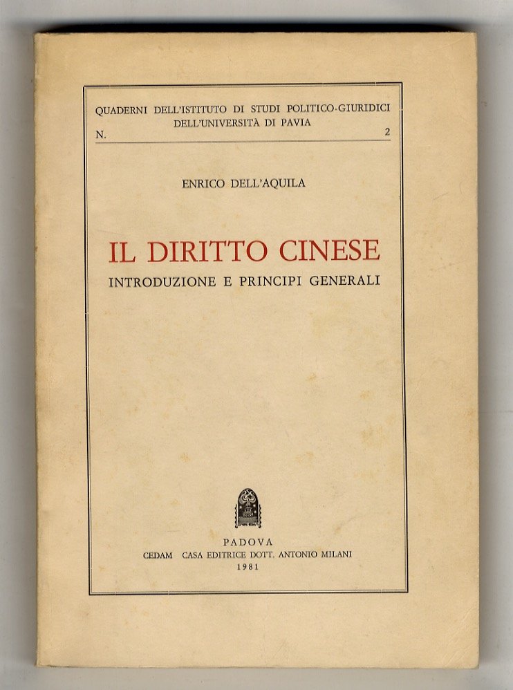 Il diritto cinese. Introduzione e principi generali.