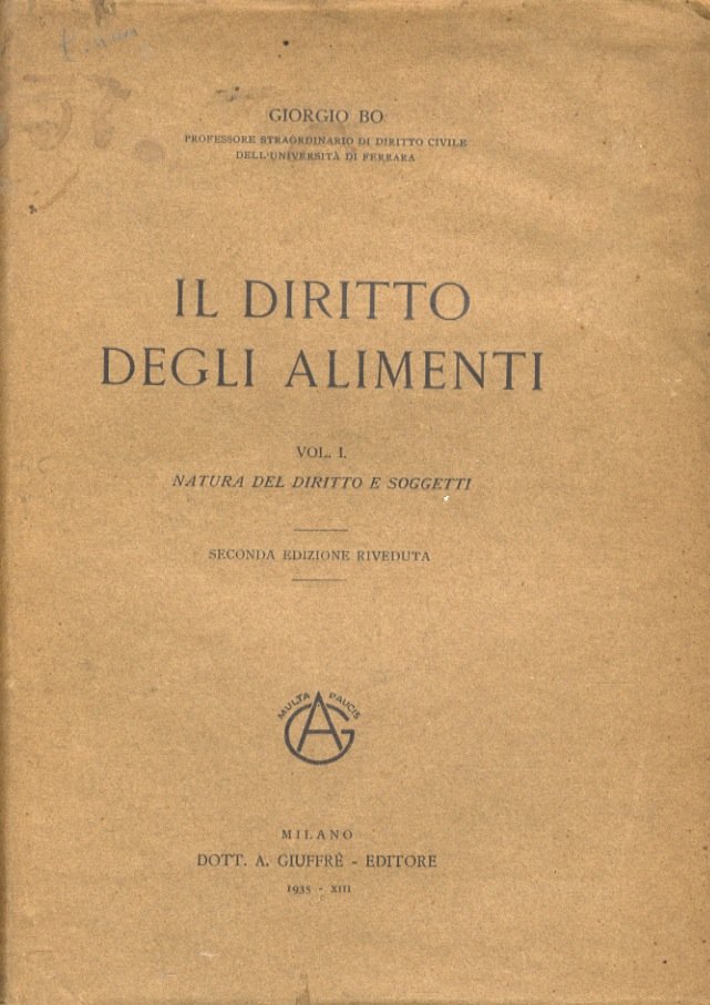 Il diritto degli alimenti. Natura del diritto e soggetti. Seconda …