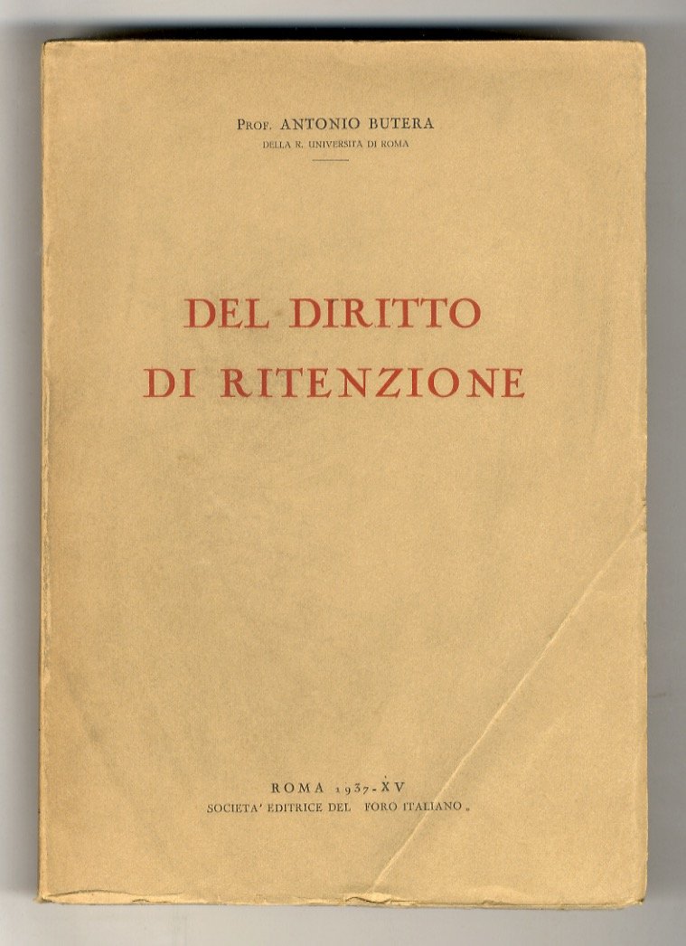 Il diritto di ritenzione.