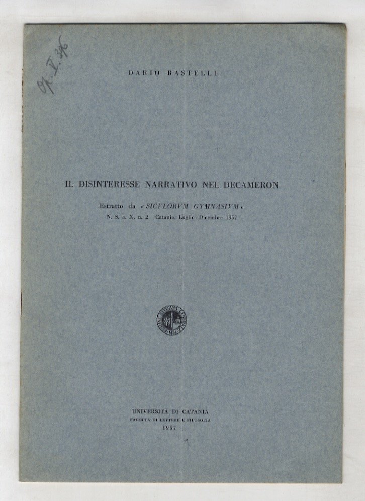 Il disinteresse narrativo nel Decameron.