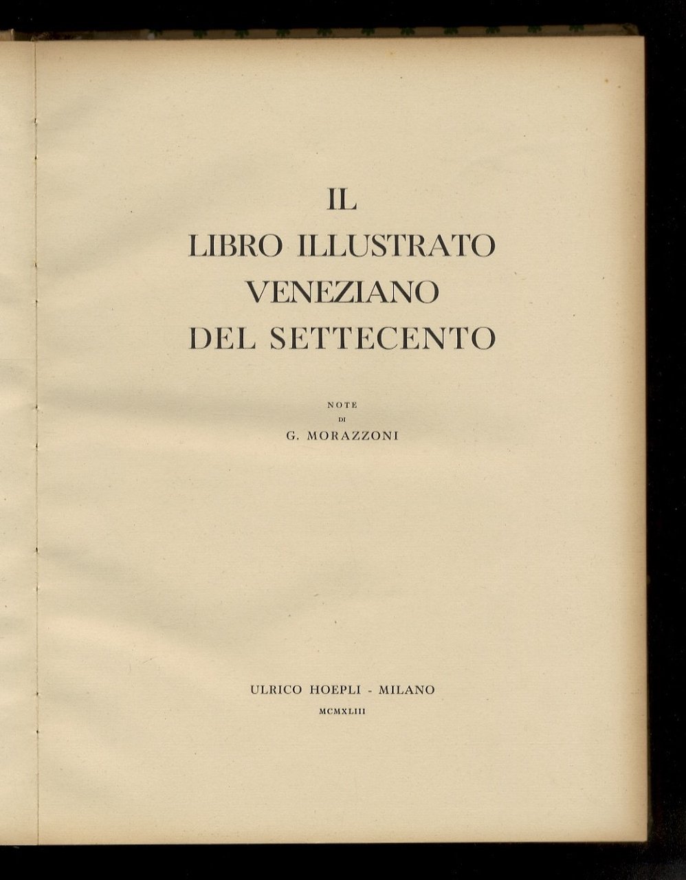 Il libro illustrato veneziano del Settecento.