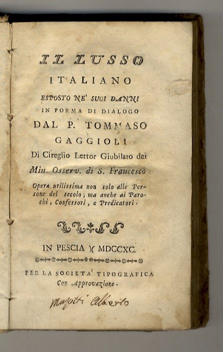 Il lusso italiano esposto ne' suoi danni in forma di … | Immagine principale