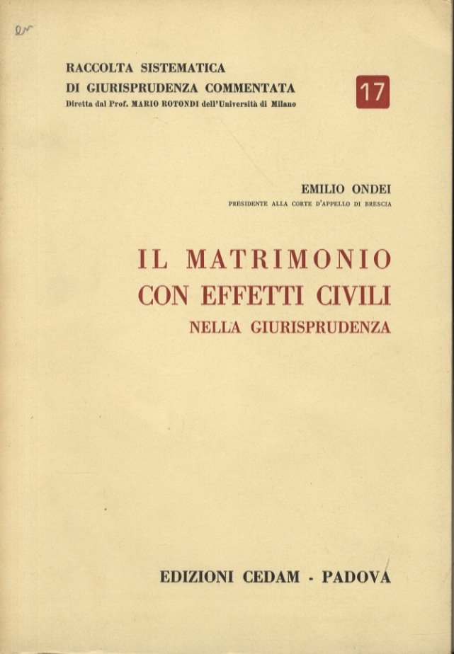 Il matrimonio con effetti civili nella giurisprudenza.