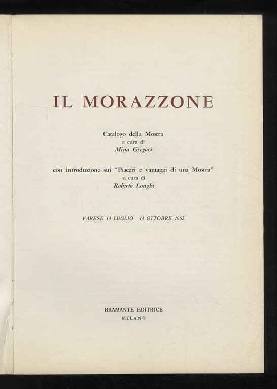 Il Morazzone. Catalogo della Mostra a cura di Mina Gregori, …