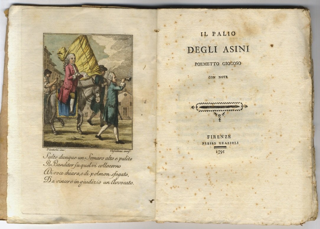 Il palio degli asini. Poemetto giocoso con note.