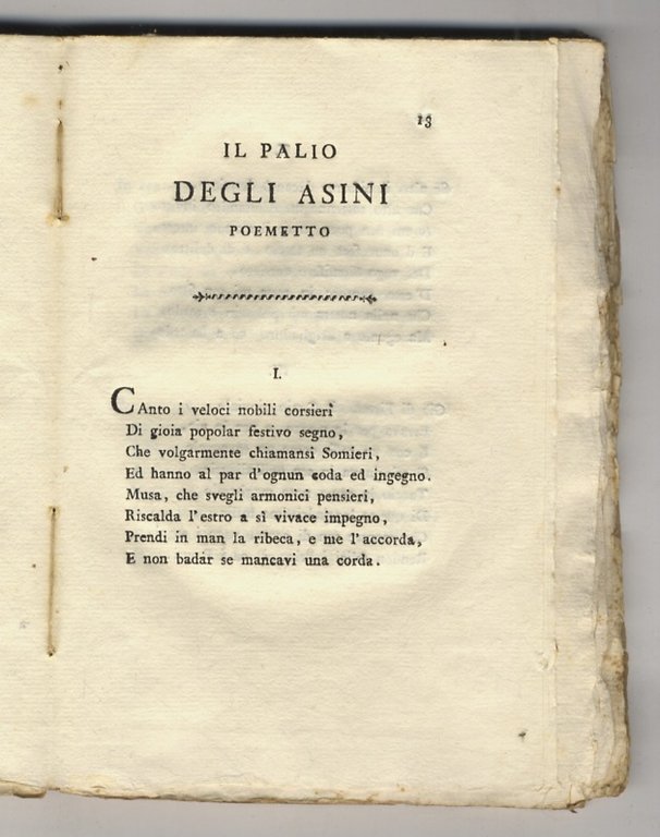 Il palio degli asini. Poemetto giocoso con note.