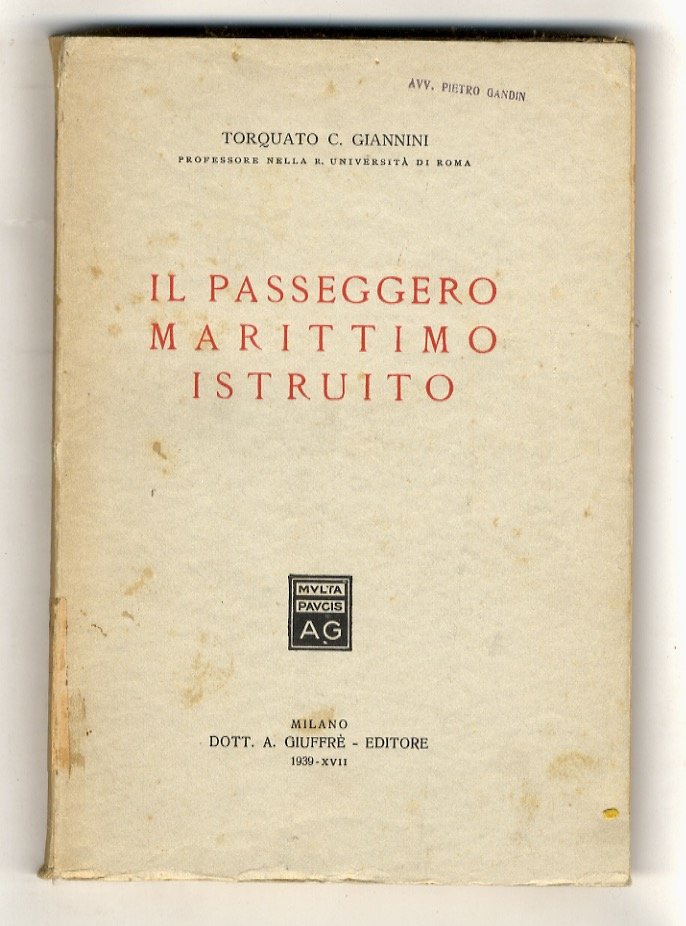 Il passeggero marittimo istruito.