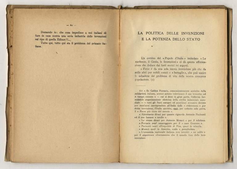 Il primato scientifico ed economico degli italiani.