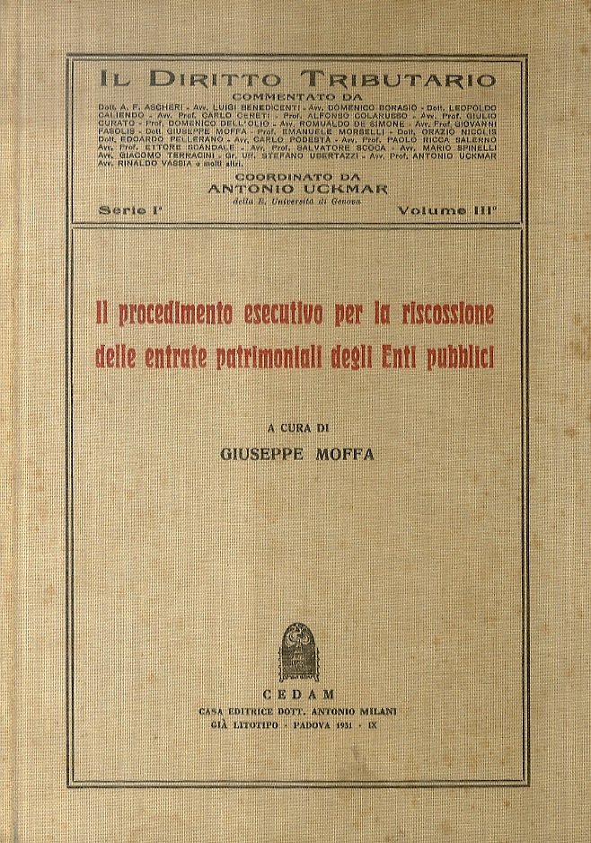 Il procedimento esecutivo per la riscossione delle entrate patrimoniali degli …
