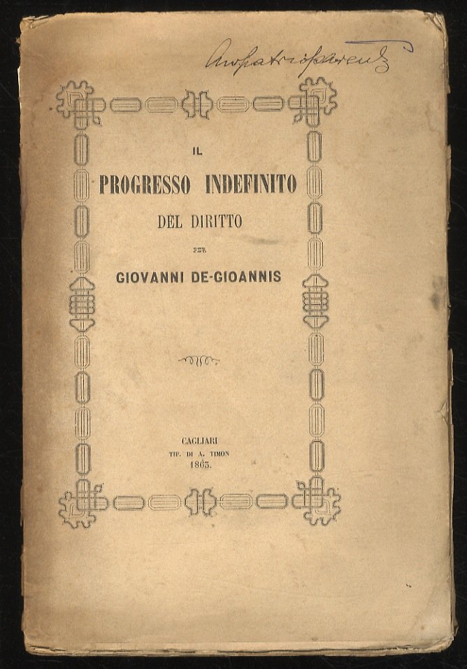 Il progresso indefinito del diritto.