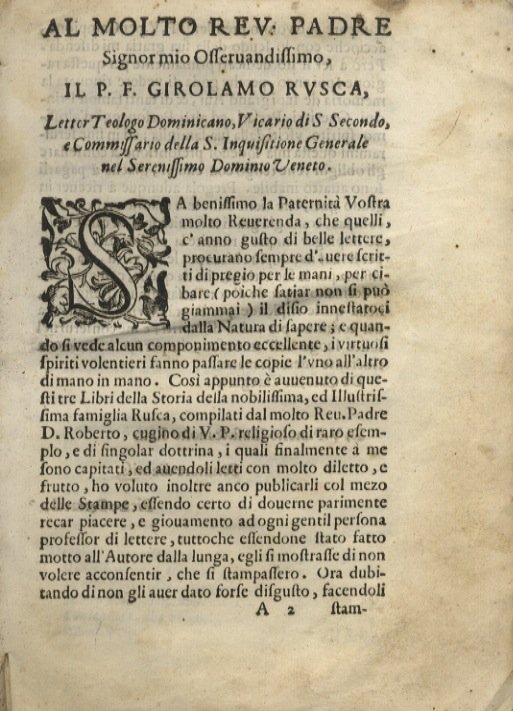 [Il Rusco, overo dell'historia della famiglia Rusca libri tre. Descritti …