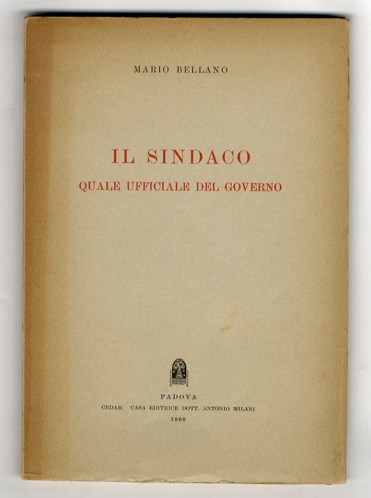 Il sindaco quale ufficiale del governo.