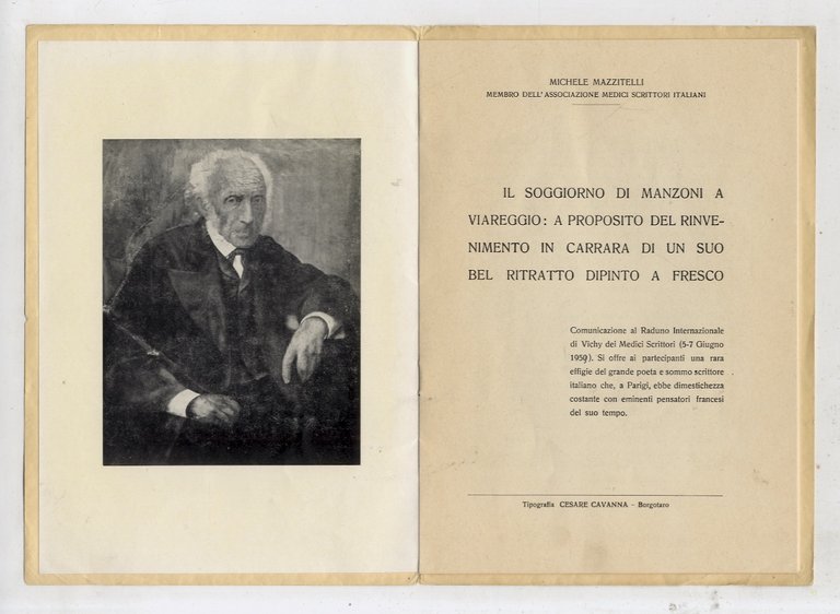 Il soggiorno di Manzoni a Viareggio: a proposito del rinvenimento …