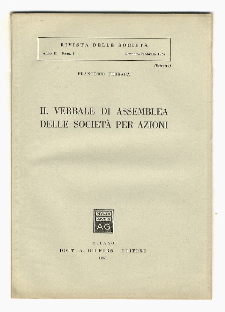 Il verbale di assemblea delle società per azioni.