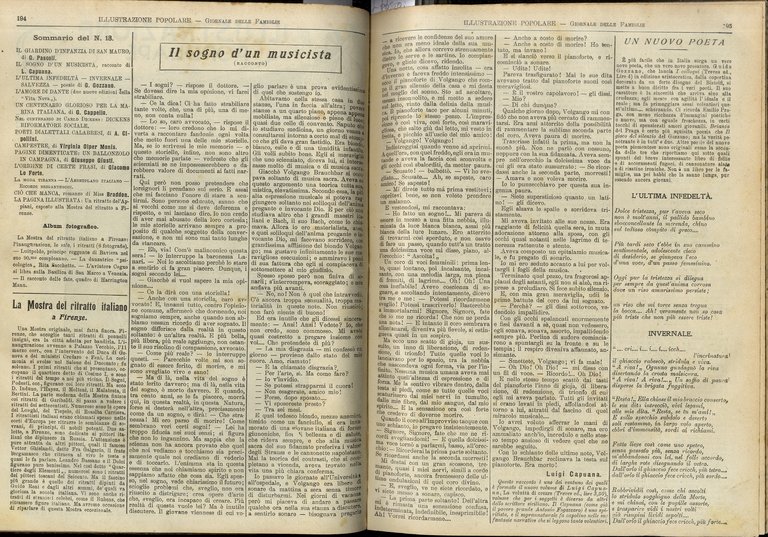 Illustrazione Popolare. Giornale per le famiglie. Con album fotografico. Gerente: …