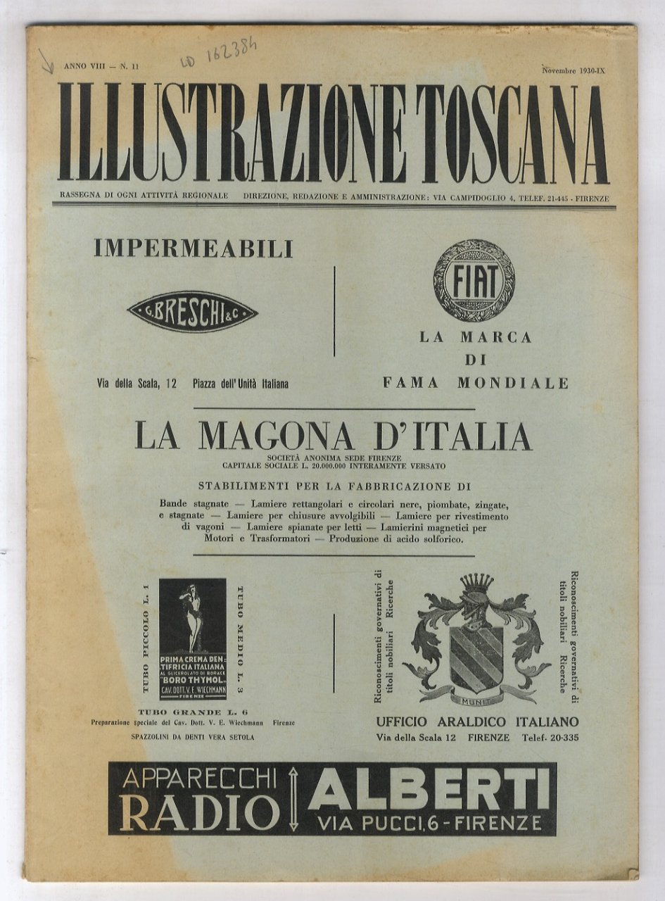ILLUSTRAZIONE Toscana. Rassegna di ogni attività regionale. Anno VIII. N. …