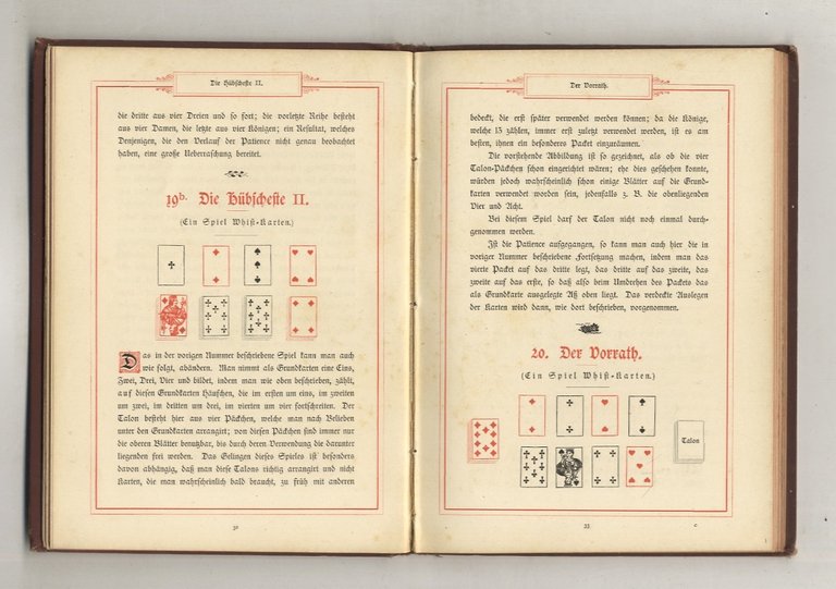 Illustriertes Buch der Patiencen Fünfte Auflage. 60 Patience-Spiele mit Abbildungen …