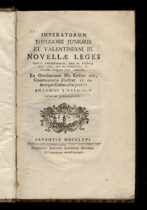 Imperatorum Theodosii junioris et Valentiniani III Novellae leges caeteris antejustinianeis, …