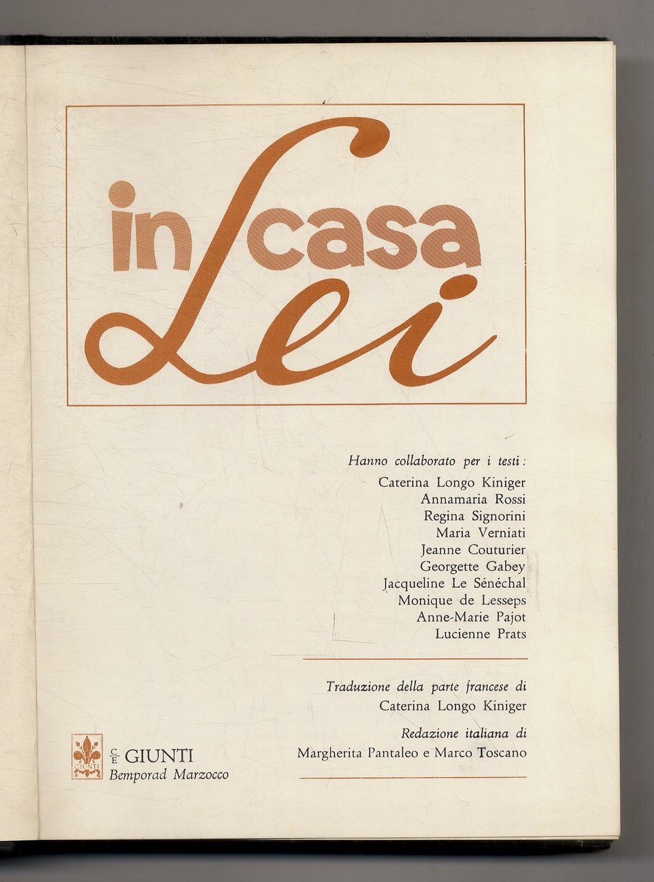 In casa “Lei”. Redazione italiana di Margherita Pantaleo e Marco …