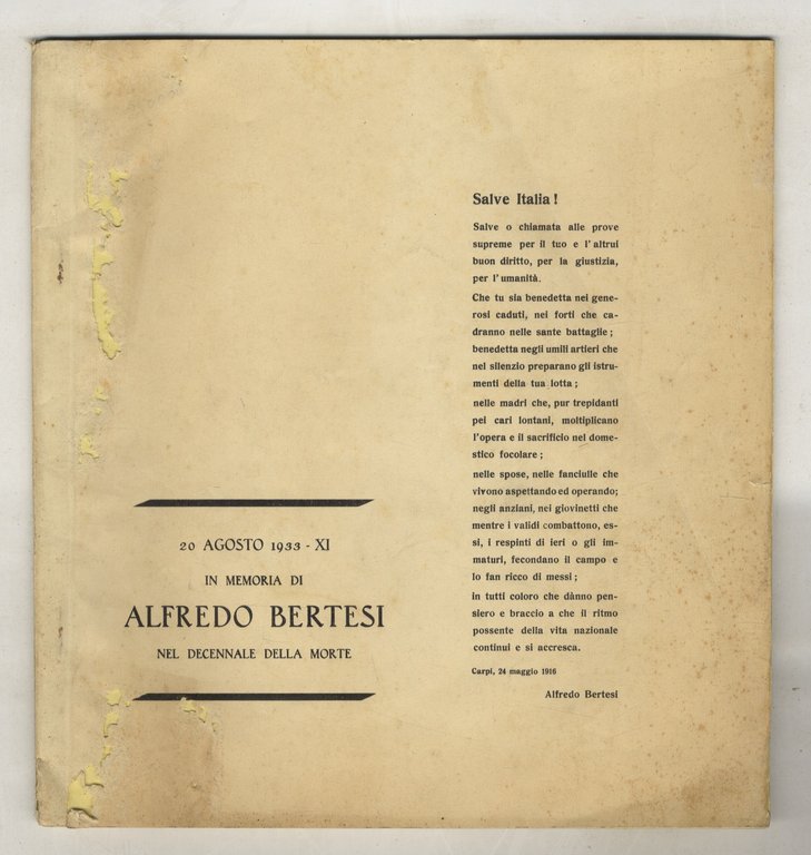 IN memoria di Afredo Bertesi nel decennale della morte. | Immagine Gallery 2