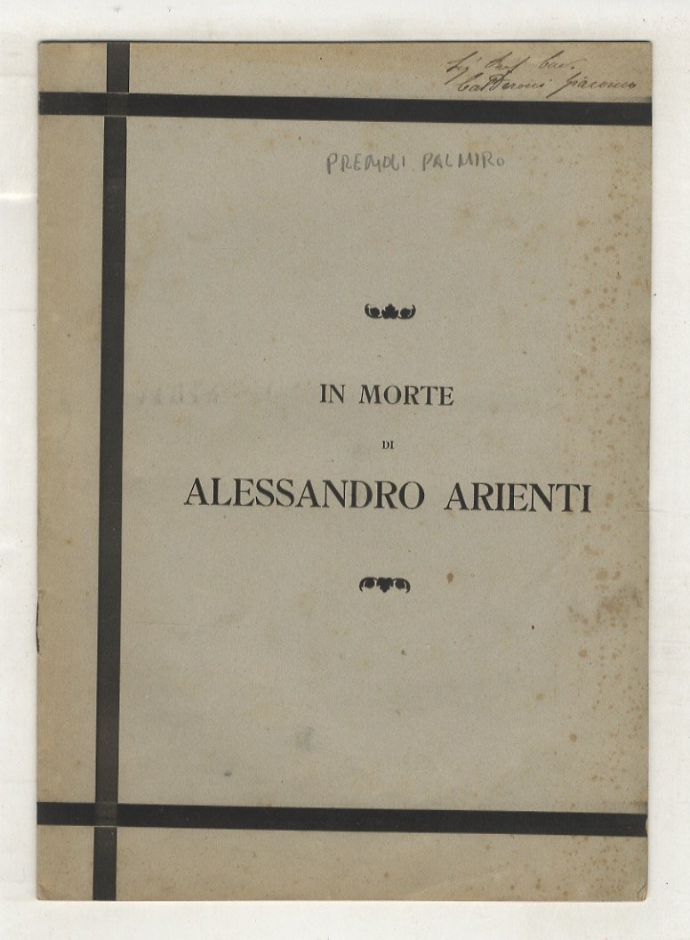 In morte di Alessandro Arienti.