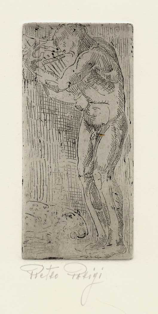 Incisione in rame su cartoncino, mm. 132x64 (la lastra), mm. …