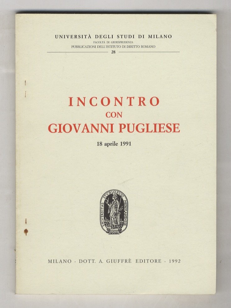 Incontro con Giovanni Pugliese. 18 aprile 1991.
